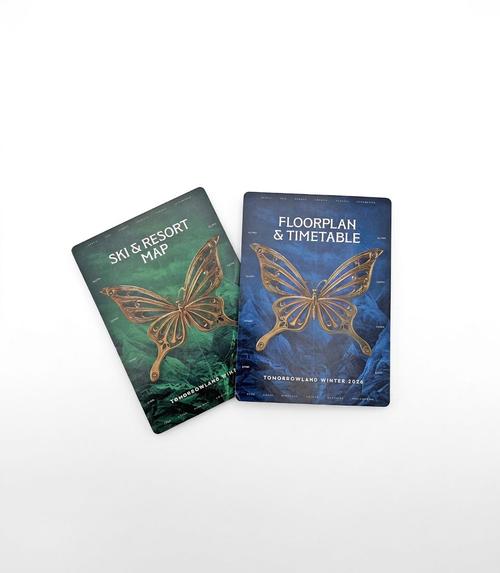 Tomorrowland Winter 2026 – Sanctuary of the Butterflies Floorplan & Timetable, Tomorrowland 2026 collectible, front view